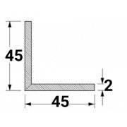 Алюминиевый уголок 45х45х2 - БП